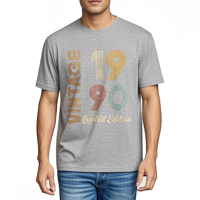 Tshirts for men Printed Unisex Teeshirt Crew Neck t shirt Brand Vintage 1990 Limited Edition Cool Boys Tee shirt Trendy Tshirt