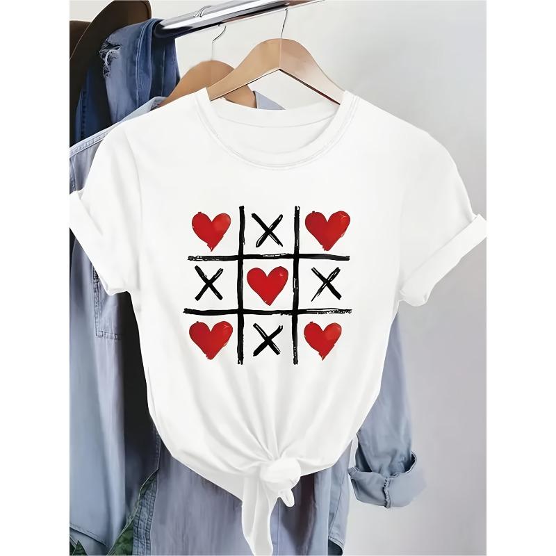 

Short Sleeve Round Neck Geometric Print T Shirt Casual Spring Summer Autumn Travel Holiday Gift Top 4XL