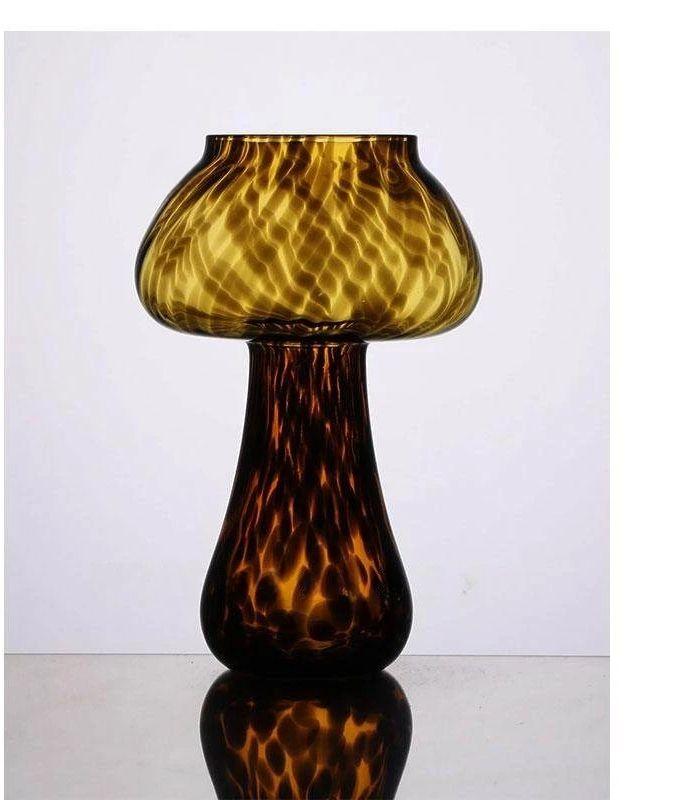 Süße Bernstein Leopard Pilz Glas Tasse Kelch Schönheit Cocktail Tasse Getränke Tasse Vintage Tasse Kaffee Milch Glas Tasse