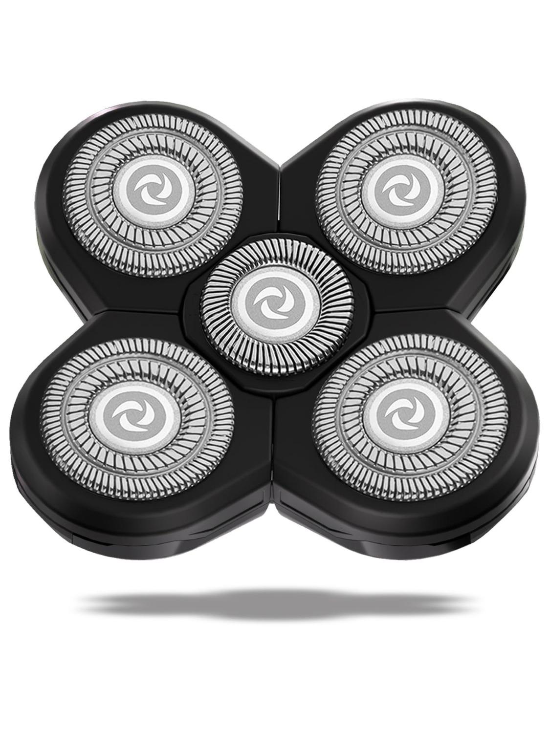 Replacement Shaver Head Electric Shaver 5 Cutter Spare Head Floating Head Waterproof Stainless Steel Blade Razor  Accessories