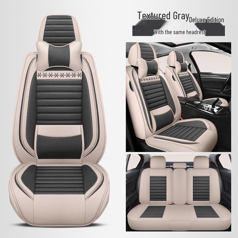 Linen Car Seat Cushion for Dongfeng Peugeot Models: 4008, 206, 207, 307, 408, 308, 2008, 5008