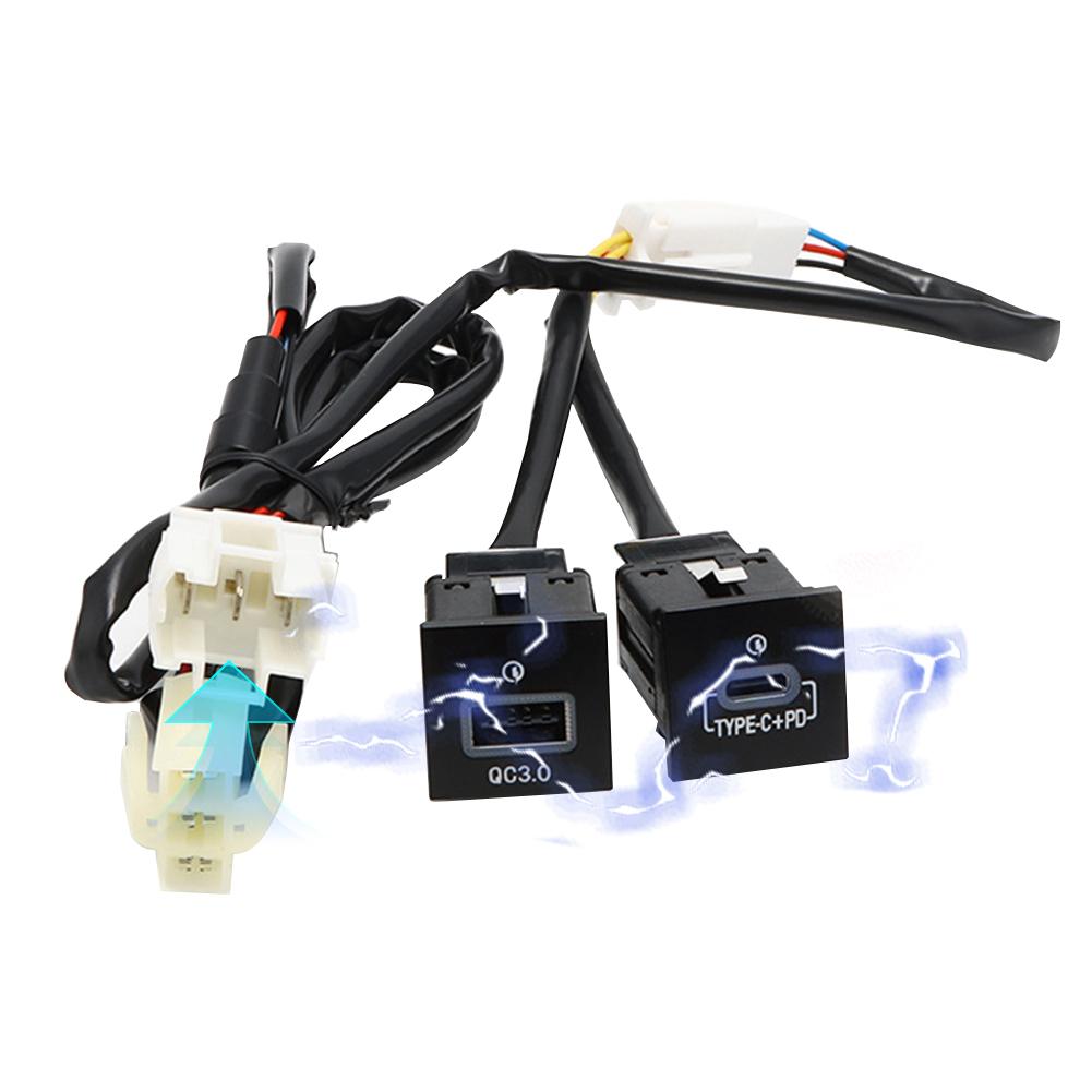 Nabíječka do auta USB PD QC3.0 Adaptér s rozhraním zapalovače cigaret Tlačítko USB Nabíječka na telefon Vhodné pro VW Golf 6 Jetta MK5 Scirocco 06-12