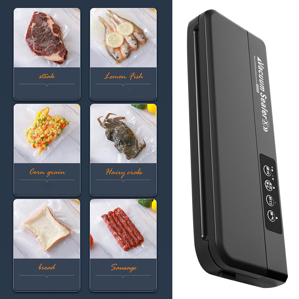 Food Vacuum Sealer Machine Dry and Moist Food Modes 60KPA Automatic For Food Preservation With 10Pcs Bags