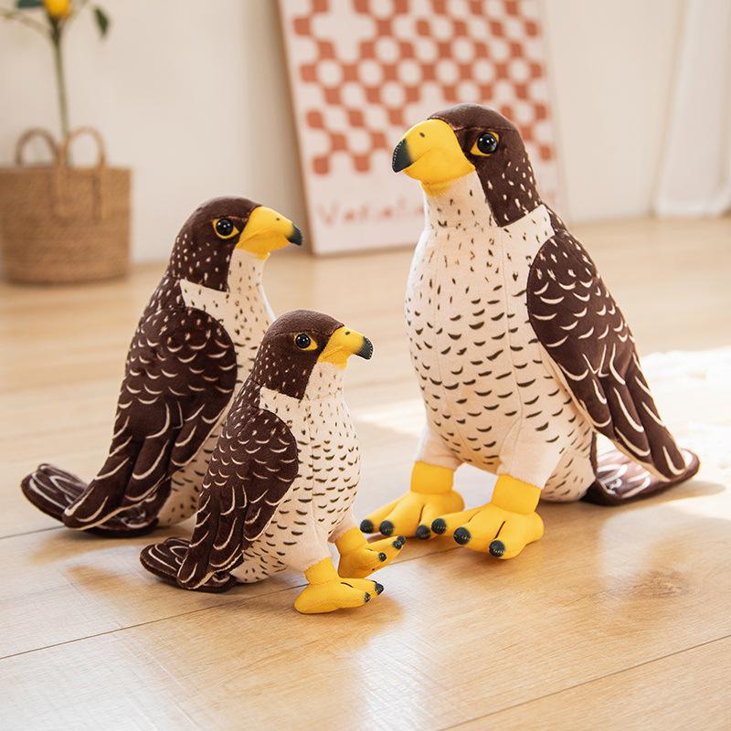 Simulation Eagle Doll Plush Toy Bird Falcon Doll Children'S Cognitive Ornament Photo Props