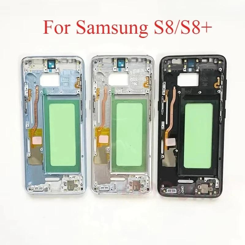 Middle Frame Bezel For Samsung Galaxy S8+ S8 Plus Bracket Moblie Screen Repair LCD Refurbish S8 Black