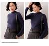 Cashmere Ribbed Slim-Fit Sweater: Warm, Thick Half-High Collar Knitwear for Autumn & Winter
