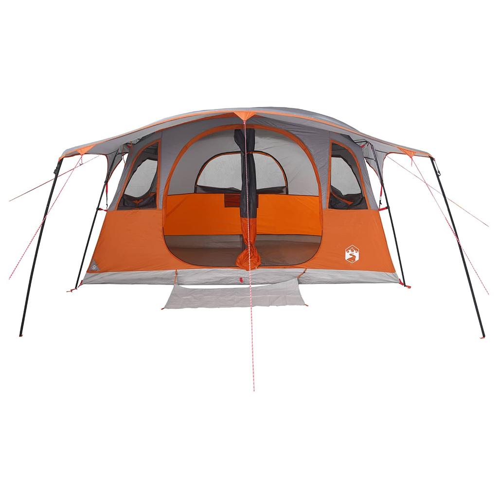 Tunnel Tent with Grey and Orange Roof 366 x 244 x 198 cm