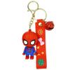 Adorable Marvel Cartoon Spiderman Couple Keychain Rubber Key Accessories