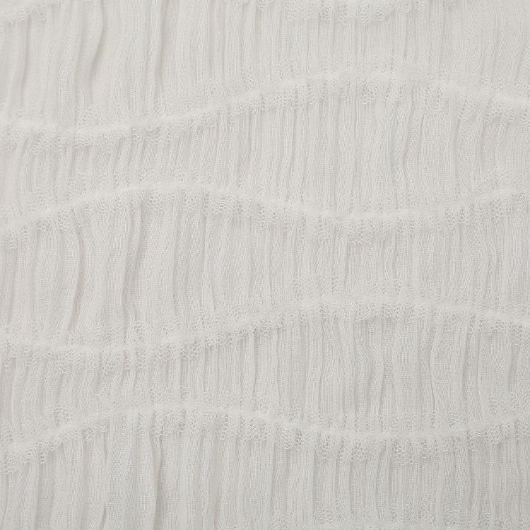 

Spring/Summer Women s Chiffon Evening Gown - Stretch Pleated with Embroidered Stripes белый