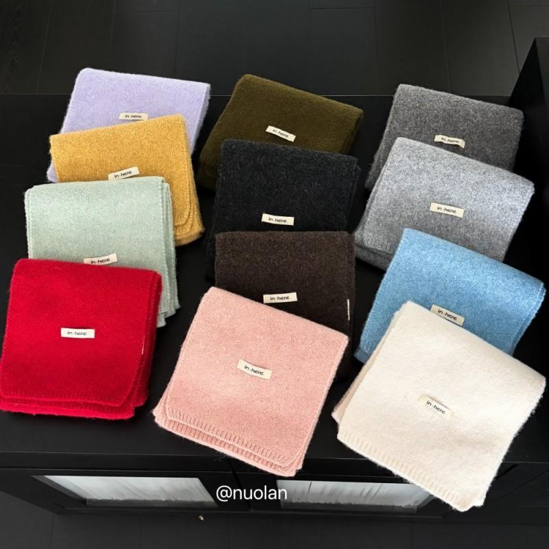 Soft Wool Blend Knit Scarf Women Men Winter Warm Cozy Plain Long Wrap Accessory