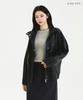 ROEM High-Neck Oversized Faux Leather Jacket Rmjkg49R11