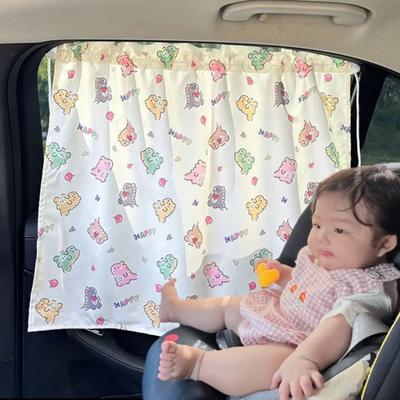 1Pc Universal Car Sun Shade Curtains Cute Cartoon Bear Car Styling Rear Side Window Windshield Sunshade Protect Window Curtains