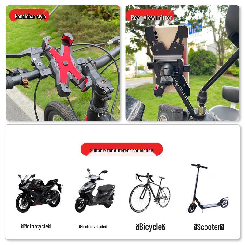 Four-Claw Phone Holder for Delivery Riders: Secure Mount for Bikes and Motorcycles