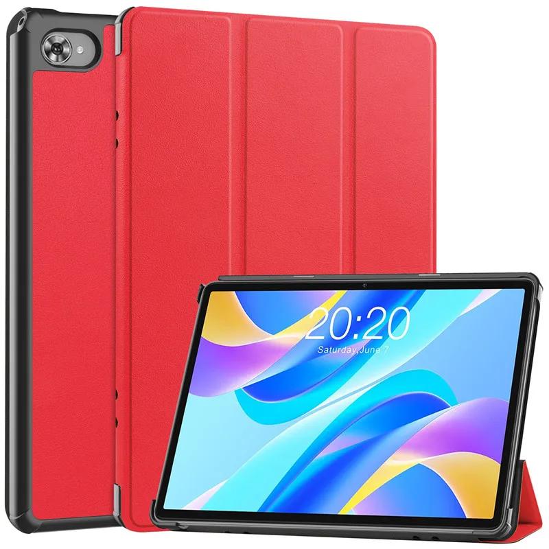 

Кожаный чехол для Teclast M40 Plus Pro P30s P40HD T50 Pro, чехол с откидной подставкой Smart Folio Tablet для Teclast M40 Plus P30s T50, противоударный чехол для детей For Teclast P40HD красный