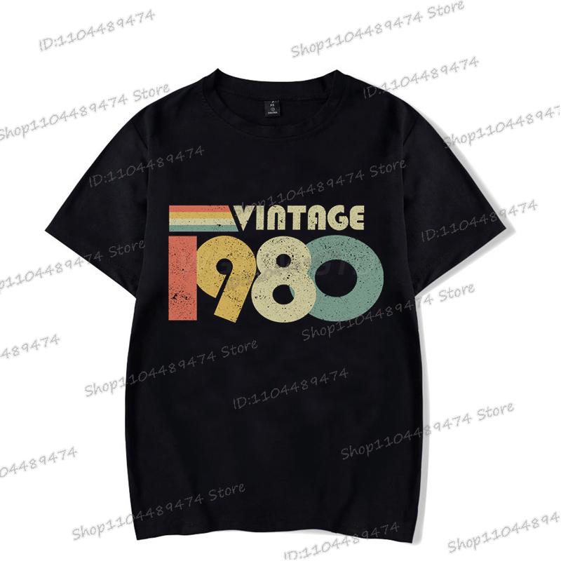 Harajuku 1980 To 1989 Year Streetwear Men Short Sleeve Established 1985 T-shirt O-neck Women Birthday Gift Fashion Tshirts