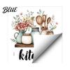 Wandkunst für Esszimmer Cartoon Küchenaufkleber Aquarell Dekorativer Aufkleber PVC Wasserdicht Retro Dekor Wandbild Abnehmbare Aufkleber Schrank Fenster Glas
