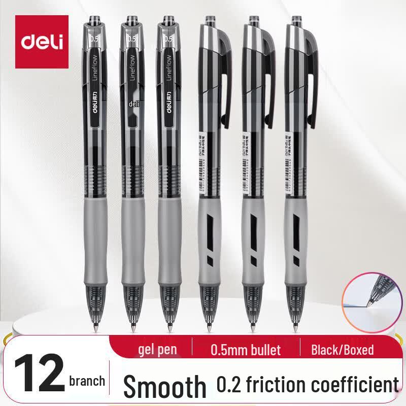 Deli Smooth Retractable Gel Pen 0.5mm