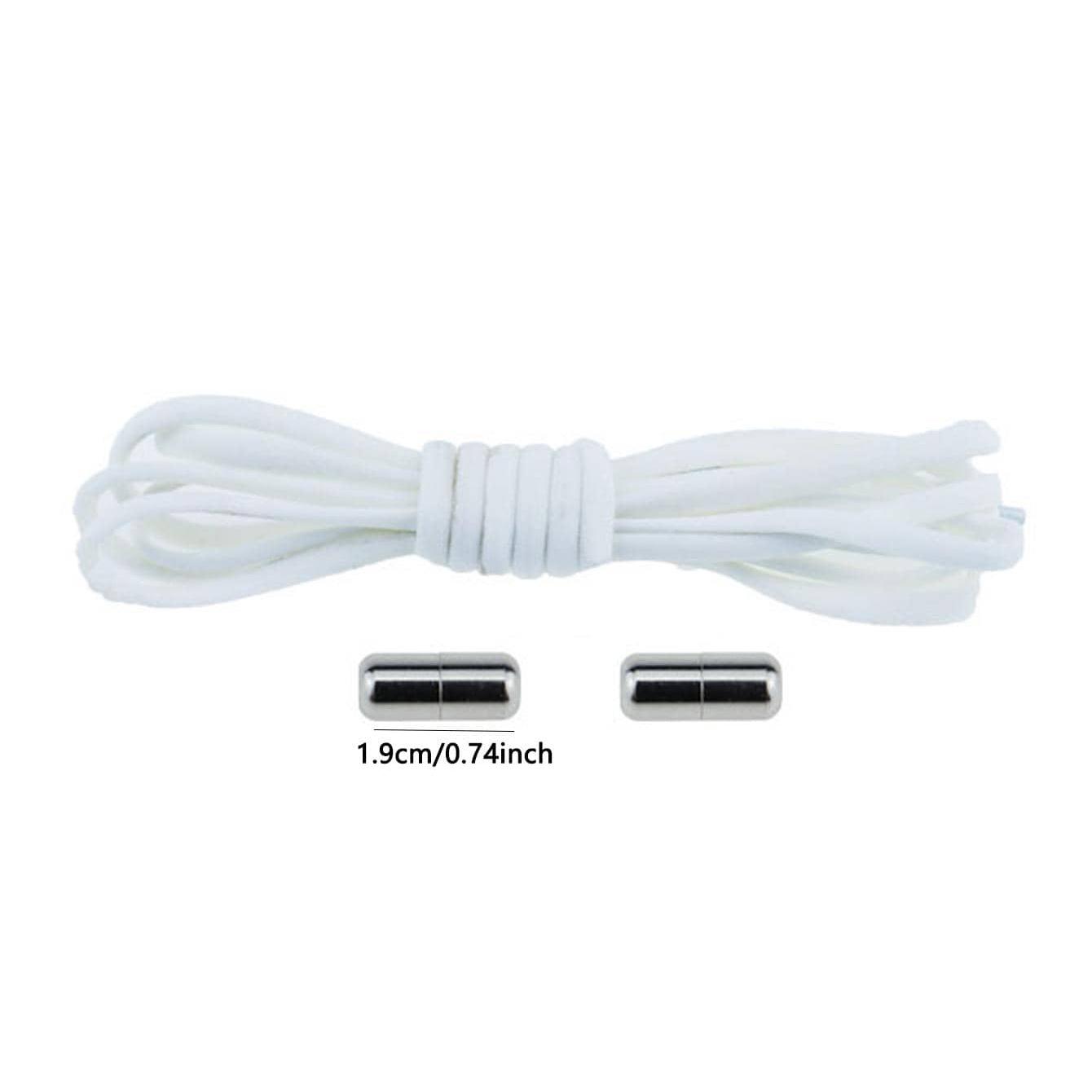 

2pcs-No binding, no tying, no elastic elastic, lazy shoelace buckle, metal capsule shoelace buckle, shoe alloy capsule buckle белый