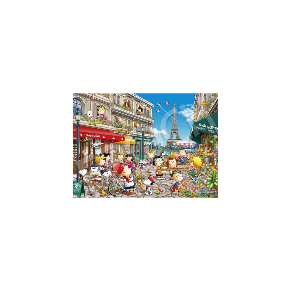 EPOCH Peanuts Snoopy in Paris Jigsaw Puzzle 3000 Small Pieces with Glue and Spatula 73x102cm