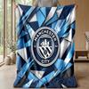 Couverture sur le thème de Manchester City Couverture douce en flanelle Couverture jetée pelucheuse Couverture douillette pour canapé et lit pour la décoration de la maison