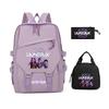 Demon Hunters KPop Demon Hunters Student School Bag Three-piece School Bag Zipper Pencil Case