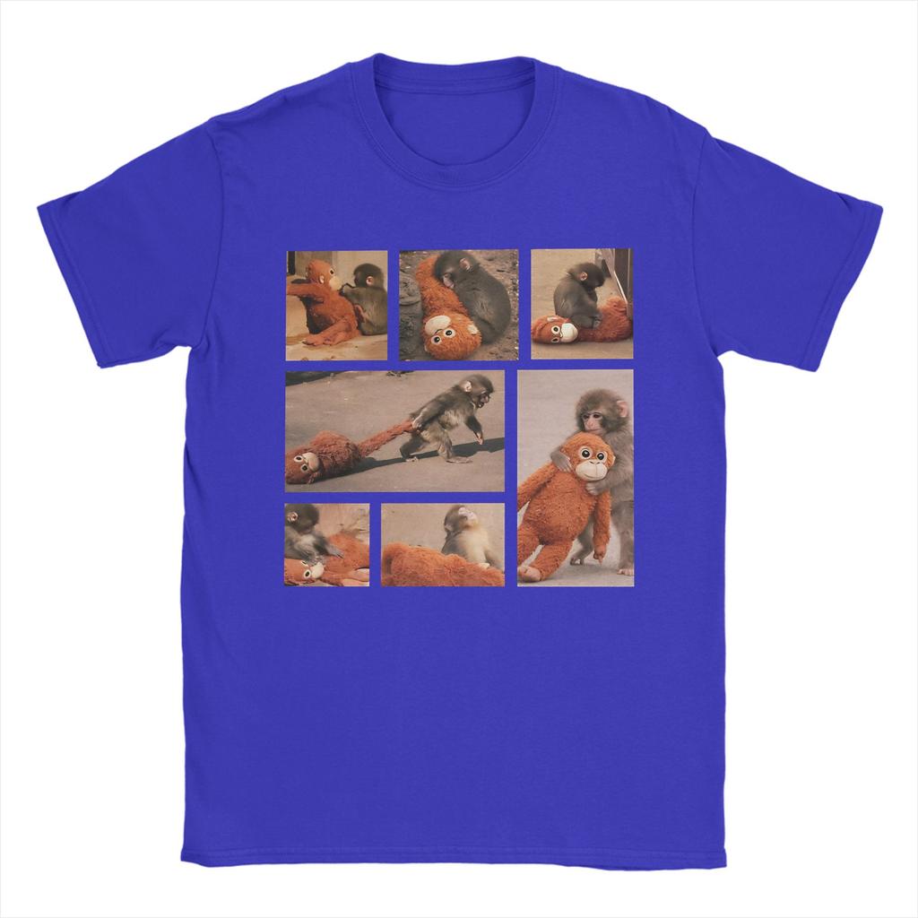 Punch Monkey Funny Animal T Shirt Summer Pure Cotton T Shirts For Adult Hippie Casual Tshirt Short Sleeve Vintage Top Tees