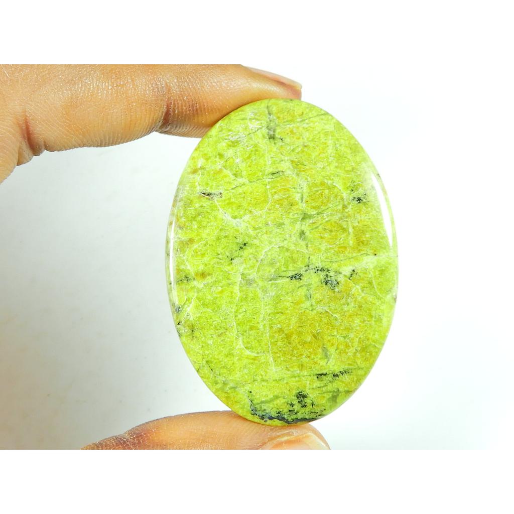 32X43X05 MM Natural Green Opal Oval Shape Cabochon Loose Gemstone 55Cts. SK-4731