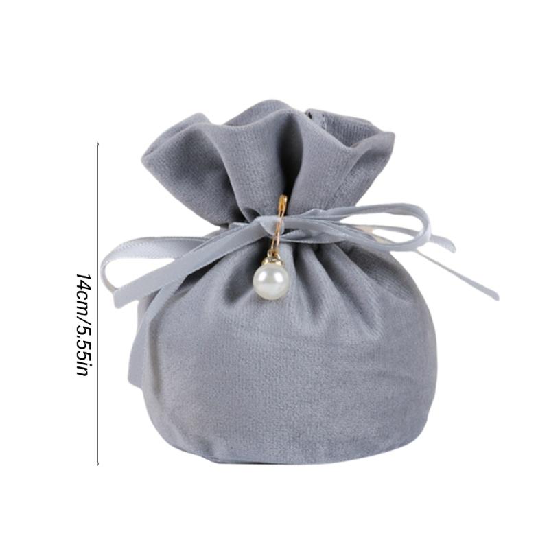 20Pcs Delicate Plush Gift Storage Pouches Luxurious Plush Pouches for Wedding Favors Chocolate and Candy Gifting