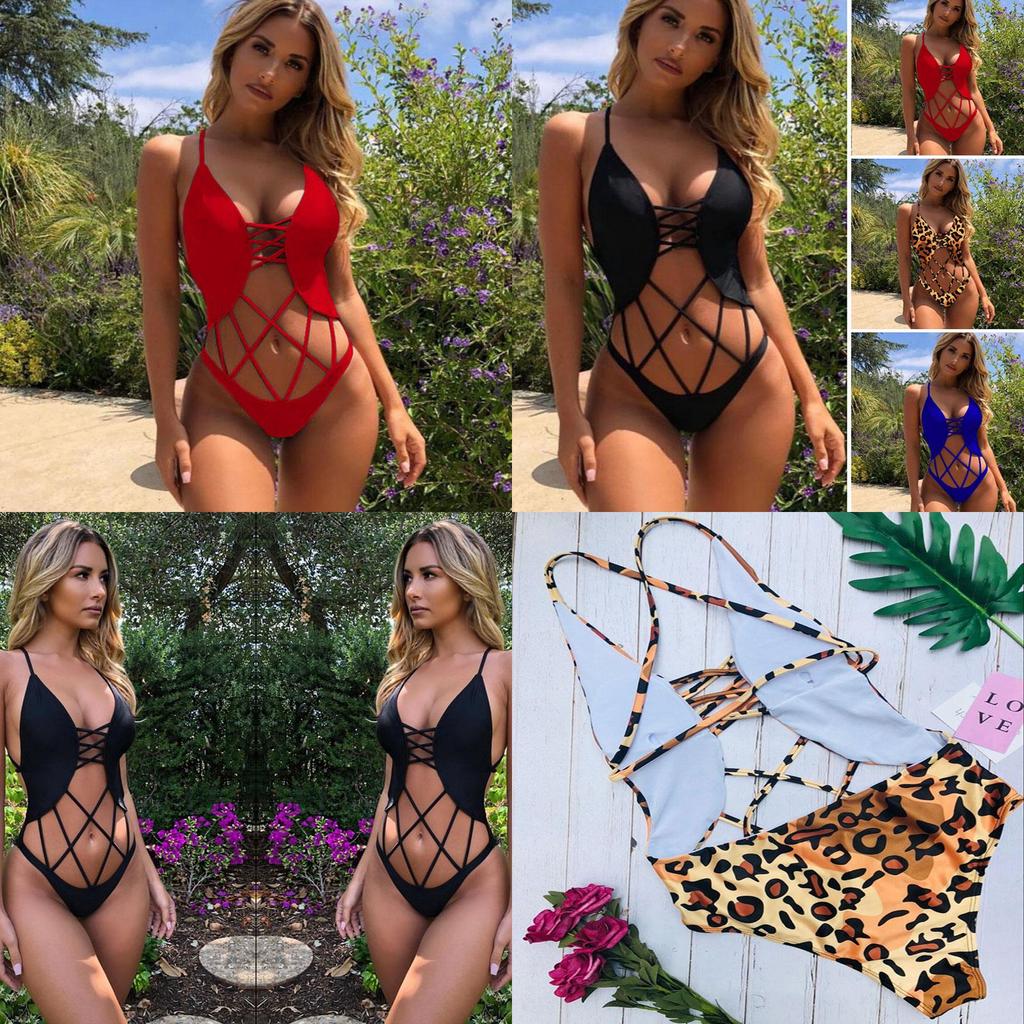 Womens One Piece Bandage Bikini Swimsuit With Push Up Design And Flattering Fit