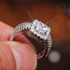 New Newly Women Engagement Wedding Rings Modern Design Creative Gift Ring Dazzling Cubic Zirconia Fashion Jewelry Accessories