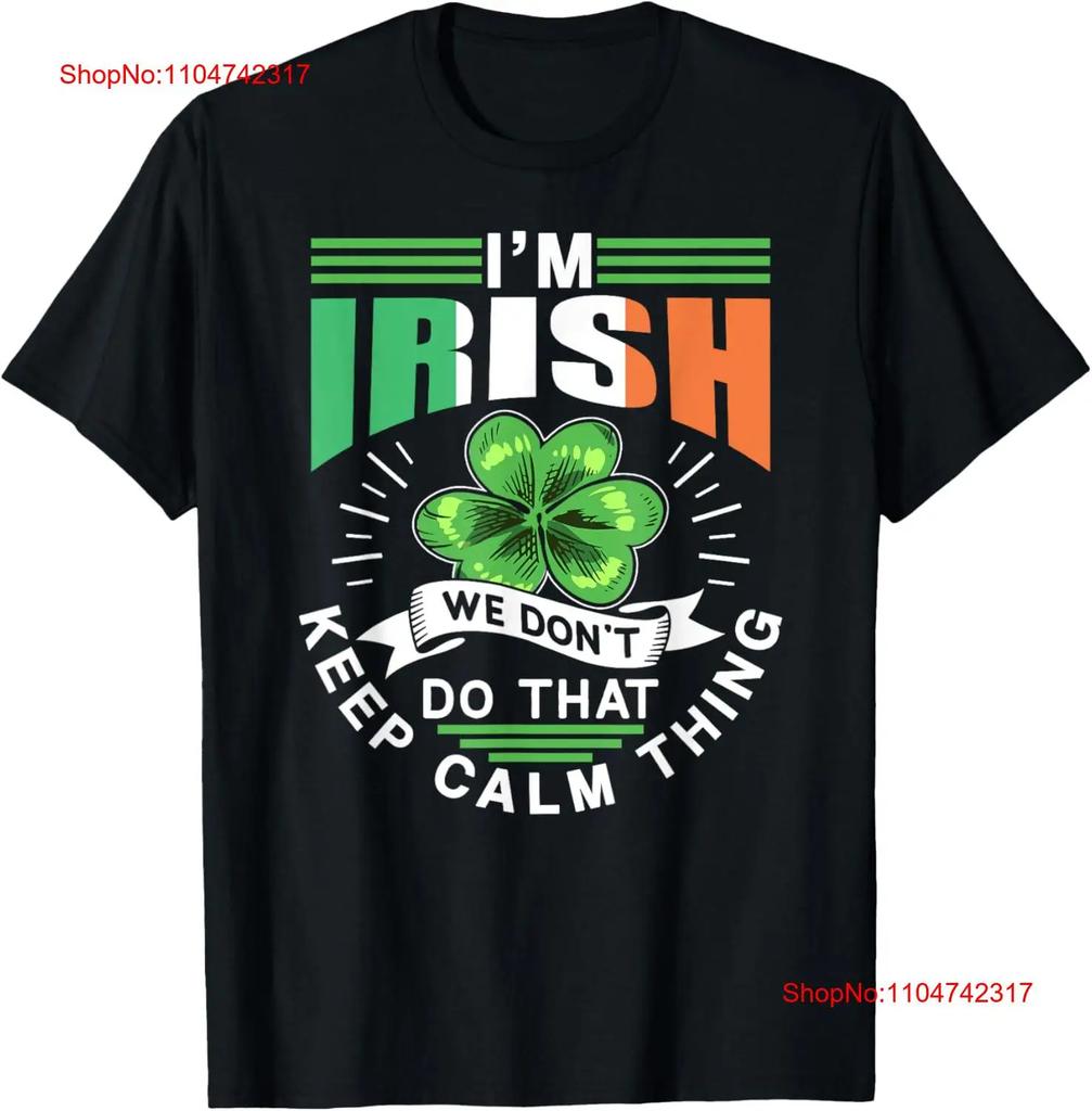 Im Irish We Dont Do That Keep Calm Thing Leprechaun Ireland T Shirt Vintage Washed Top For Everyday Wear Breathable Homme