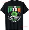 Im Irish We Dont Do That Keep Calm Thing Leprechaun Ireland T Shirt Vintage Washed Top For Everyday Wear Breathable Homme