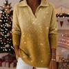 2025 Starry Sky Gradient Polo Neck Sweater Top