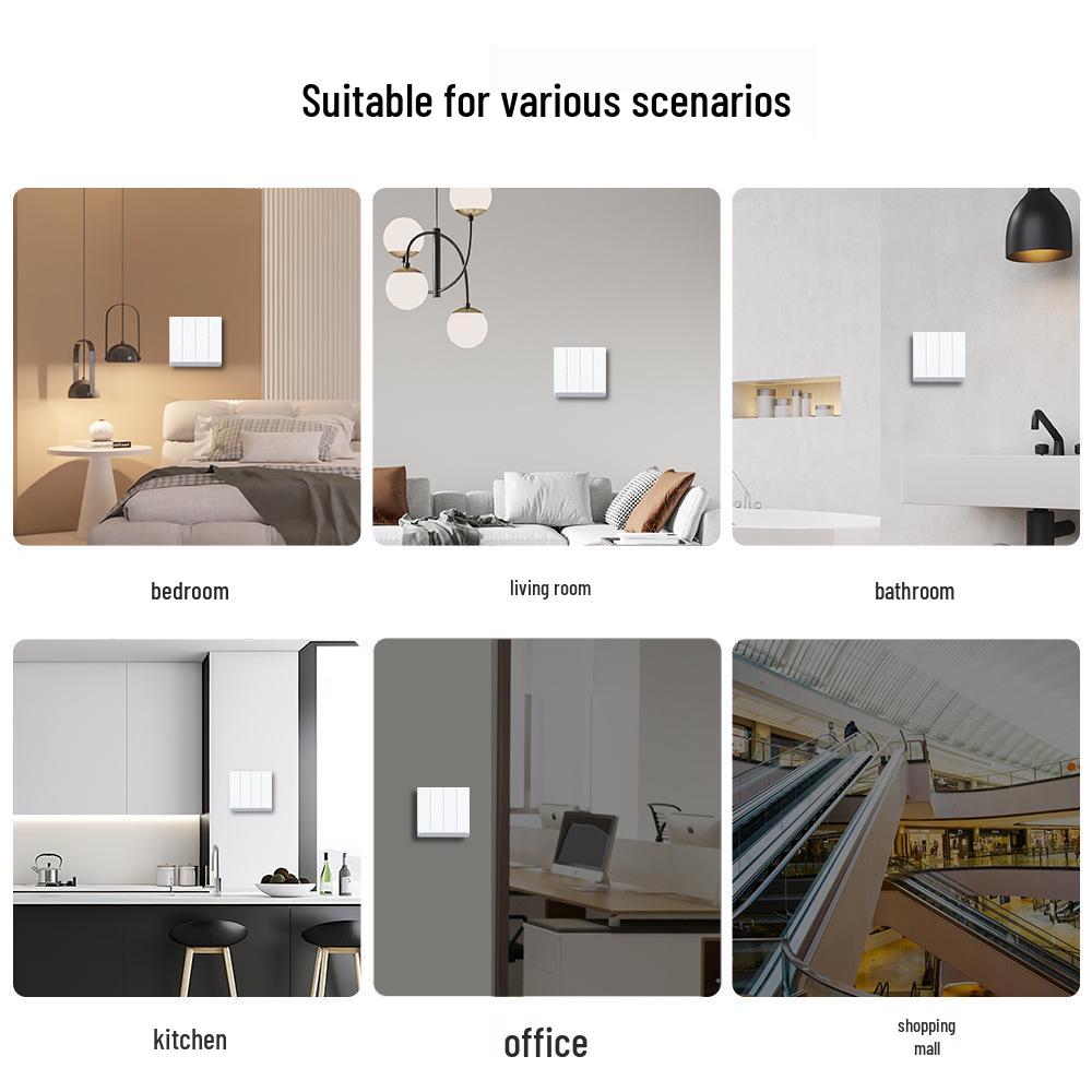 Graffiti Zigbee Smart Switch: Universal Single Live/Neutral 86-Type Button with Magnetic Holding Relay for All-Room European/British Use.