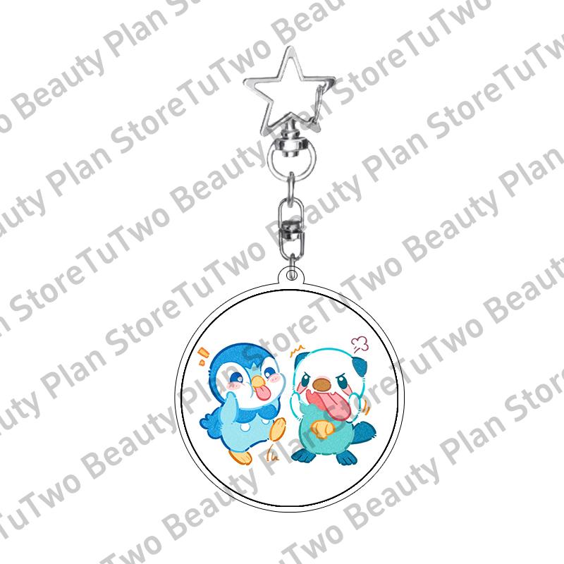 Girly Heart Acrylic Anime Sylveon Espeon Glaceon Eevee Cartoon Keychain Key Chains Keyrings Jewelry Fans Gifts Accessories Toys