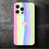 Rainbow Gradient Love Desgin Soft Phone Case for iPhone 16 16E 17 Air 15 Pro Max 14 Plus 13 Mini 11 12 7 Black Cover Back Shell