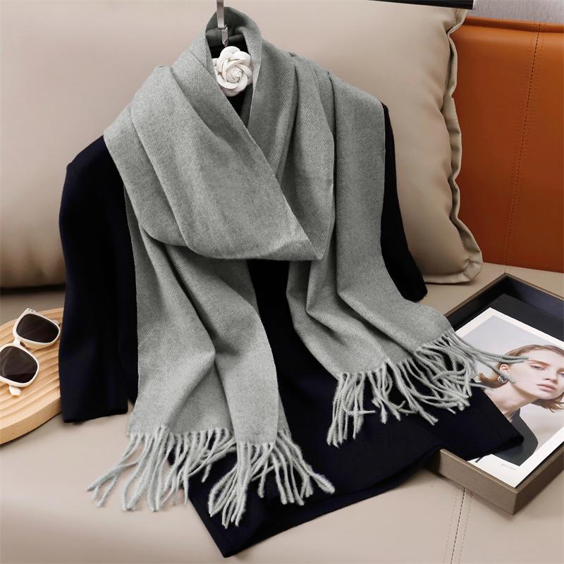 Winter Solid Scarf Women Cashmere Soft Warm Scarves Hijab Female Long Headband Shawl Wrap Bandana Foulard Echarpe Poncho Stoles