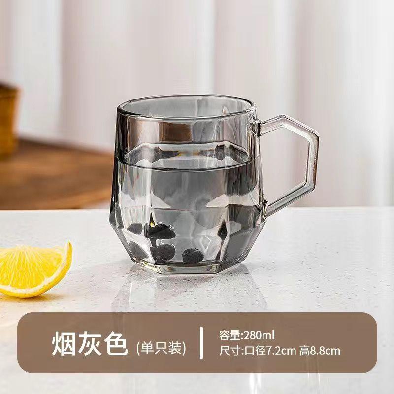 Glass Cup Drinking Cup Household Handle Glass Teacup A Set Of High Value Set Of Cups Coffee Cup Breakfast Cup