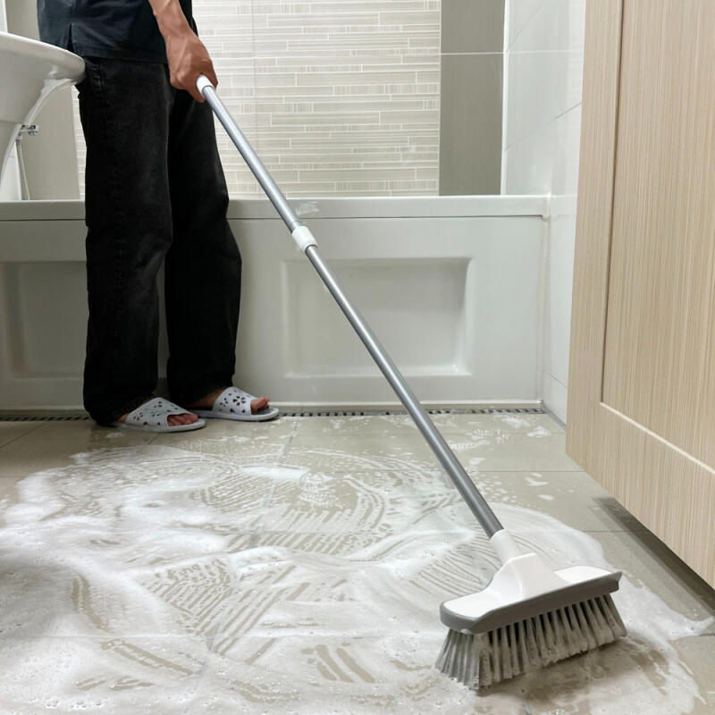 Hård Rengöringsborste Längd Justerbar Toalett Badrum Golv