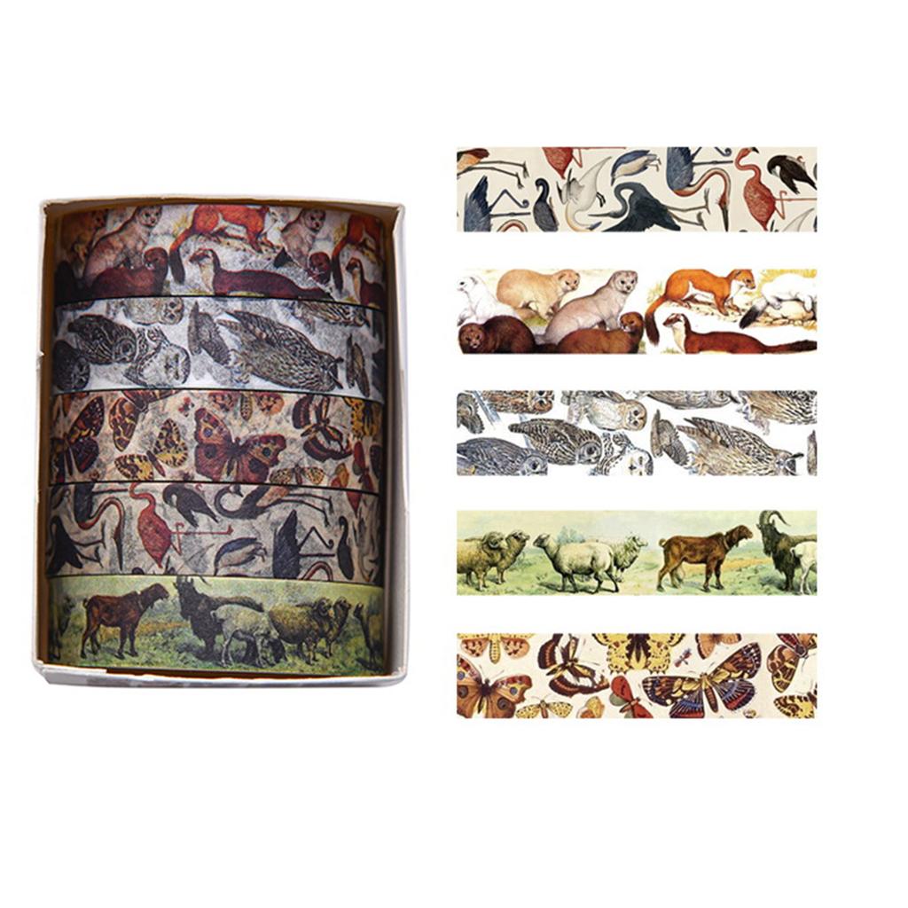 Dekoratives Klebeband Papierklebeband Wälder Pflanzenmotiv Washi-Klebeband Handkonto-Klebeband Künstlerklebeband Bastelklebeband Abdeckband