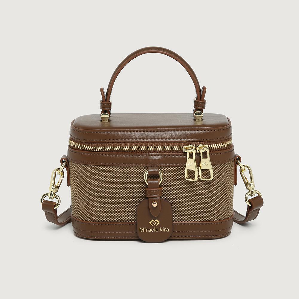 

Сумка-ведро контрастного цвета в стиле ретро - летняя фактурная сумка через плечо и через плечо 2023 года для женщин