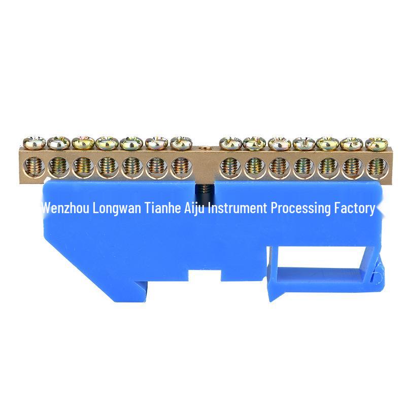 6-14 Hole DIN Rail Copper Busbar Distribution Box & Neutral Terminal Block