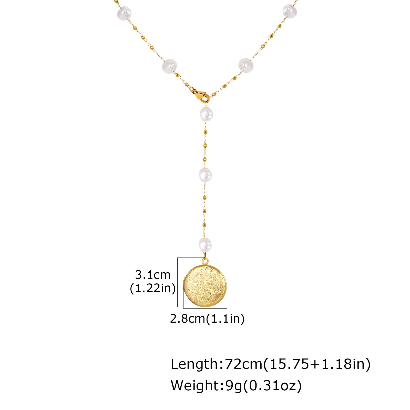 

Stainless Steel Shell-Shaped Heart Locket Pendant Necklaces for Women Oval Flower Y-Shaped Necklace Openable Charm Jewelery Gift Buckle Adjustable