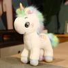 1 stück 35 cm Schöne Bunte Einhorn Plüsch Spielzeug Regenbogen Einhorn Pferd Kissen Gefüllte Weiche Puppen Kissen Für Mädchen Valentinstag geschenk