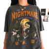 Comfort Colors Nightmare Before Christmas Shirt, Jack and Sally Tshirt, Spooky Couple Halloween Gift