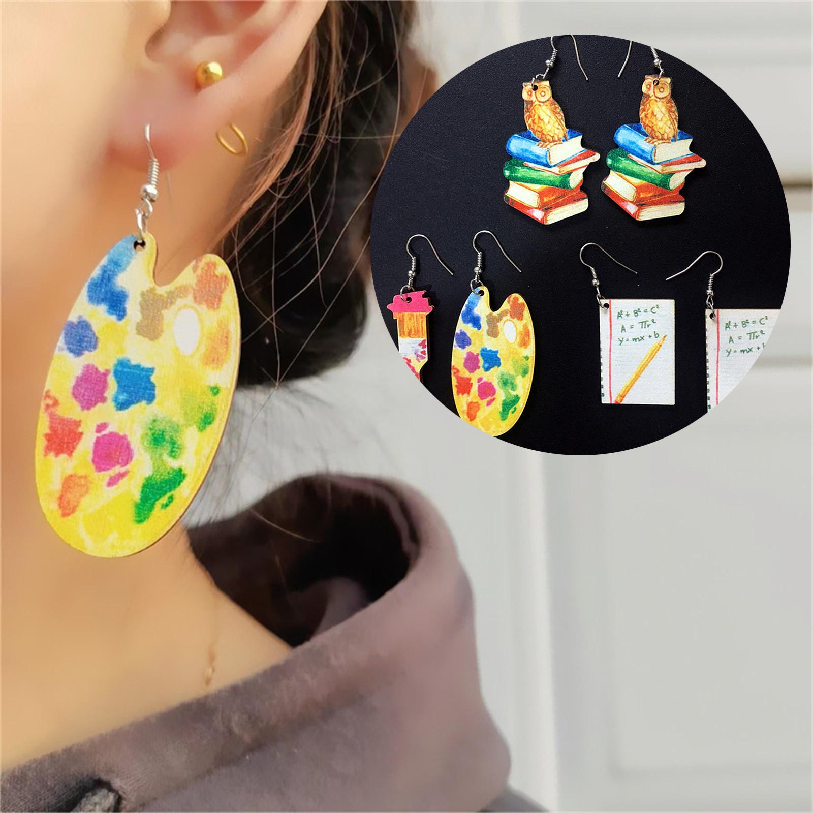 

(Куниде) Пара милых серег, креативные популярные акриловые серьги, интересные серьги