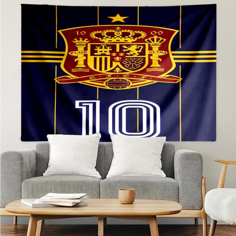 Spain National Football Team Tapestry Accessories Playroom Tapestry, for Bedroom,Livingroom, Dormitory Room Wall Decor Fan Birthday Gifts