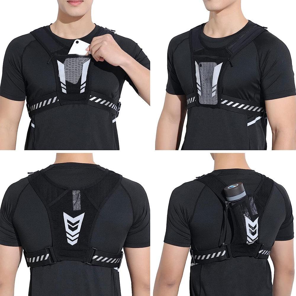 Ultra Light Running Vest Breathable Zip Reflective Vest New Hydration Pack  Outdoor