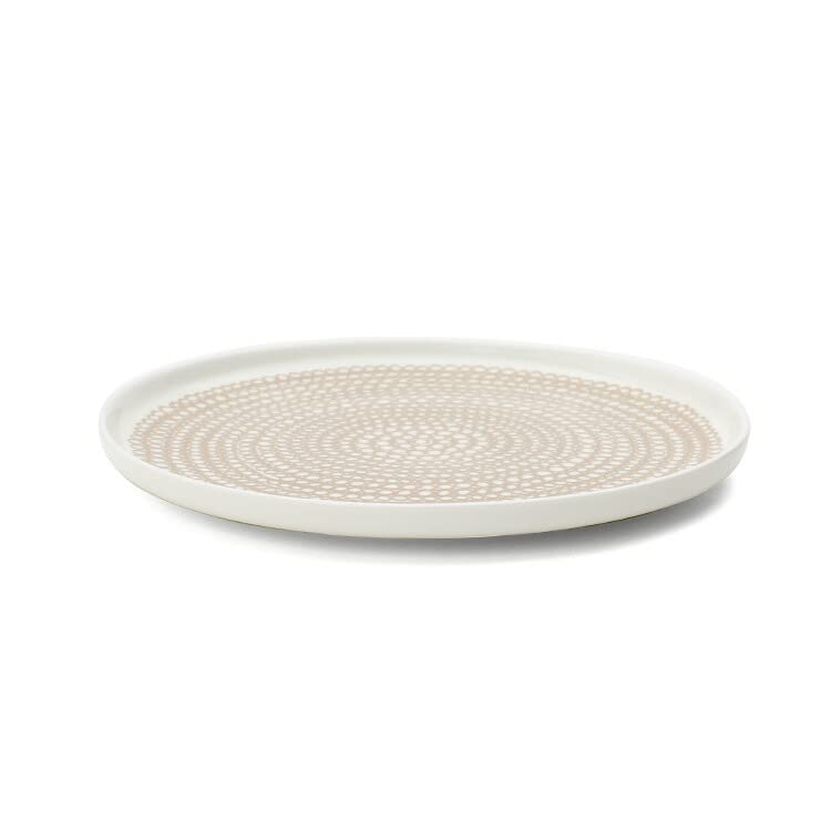 Marimekko SIIRTOLAPUUTARHA 20cm Medium Plate Clay and White (71872 180cm) [Used]