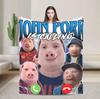 John-Pork Is Calling Blankets Quality Warm Soft Throw Blanket Winter Travel Office Home Decor Street Trend Bedspread